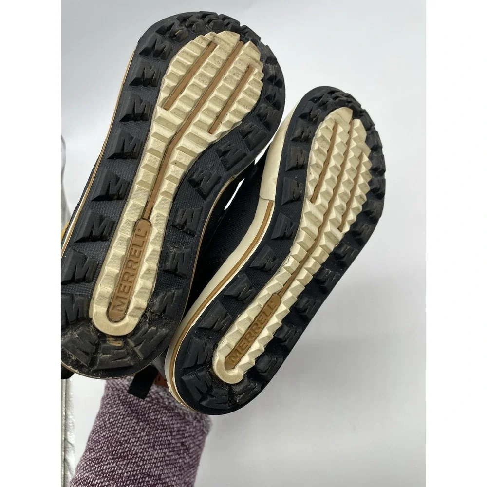 Merrell Snowbank 2 Waterproof Boots MY56187 Mens US 4M Gold/Black Lace-Up Thermo